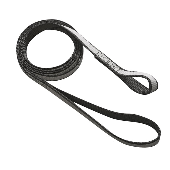 Multus Tie Down Strap, Non-Ratcheting, 4 ft, Black, Reflective