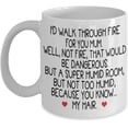 thumbnail image 1 of Mum Coffee Mug I'd Walk Through Fire For You Mum Gift Idea For Best Mum From Daughter, Son Tea Cup Christmas xmas, 1 of 2