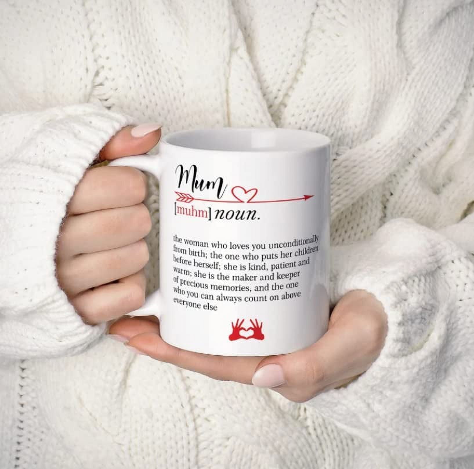 Mum Definition Noun Arrow Coffee Mug, Mom Mother Tea Cup, Novelty