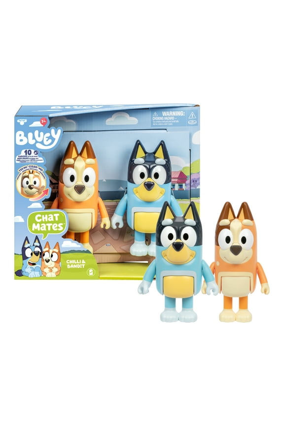 Chilli and Bandit Chat Mates 2-Pack  7 Figures, 10 different phrases from the show,  Ages 3+