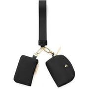 Mum's memory mini zip around wristlet keychain wallet for women dual pouch wristlet portable wallet coin purse mini women coin pocket