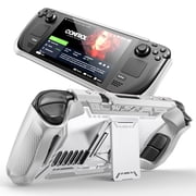 Mumba Blade Series Case for Steam Deck/Steam Deck OLED with Kickstand, Military-Grade Protection,TPU Ergonormic Grip,Anti-Slip & Anti-Scratch Hard Shell Protector for Steam Deck 2022/OLED 2023, Gray