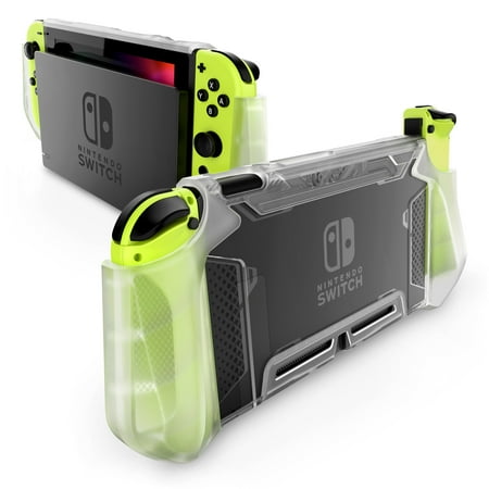 Mumba Dockable Case for Nintendo Switch, [Blade Series] TPU Grip Protective Cover Case Compatible with Nintendo Switch Console and Joy-Con Controller (Clear)