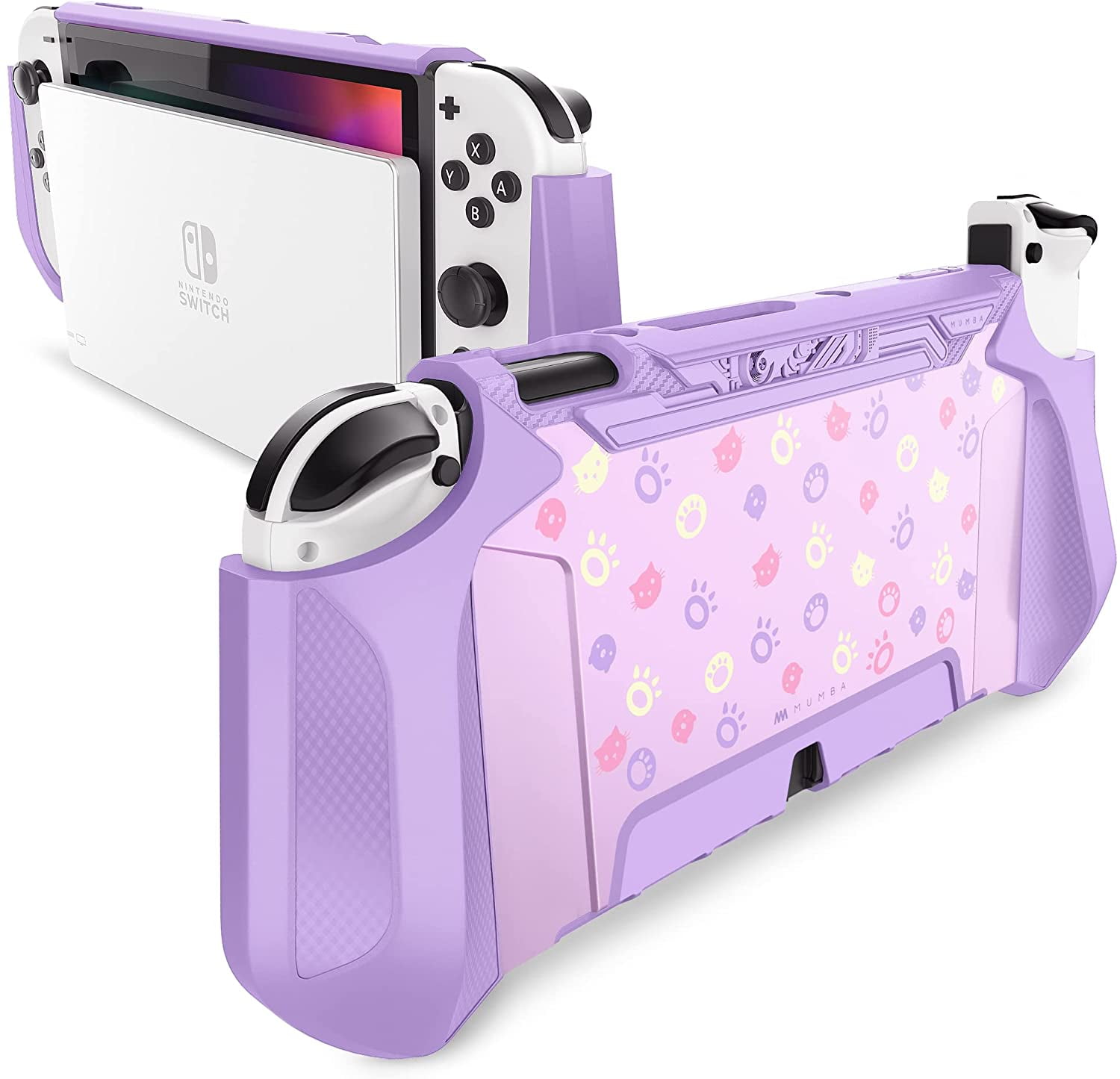 Mumba Dockable Case for Nintendo Switch OLED 2021, Blade Series TPU Grip Cover, JoyCon