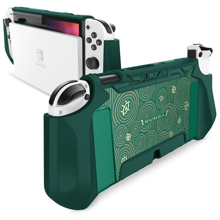Mumba Dockable Case for Nintendo Switch OLED 2021, [Blade Series] TPU Grip Protective Cover Accessories Compatible with Nintendo Switch OLED and Joy-Con Controller (Viridian)