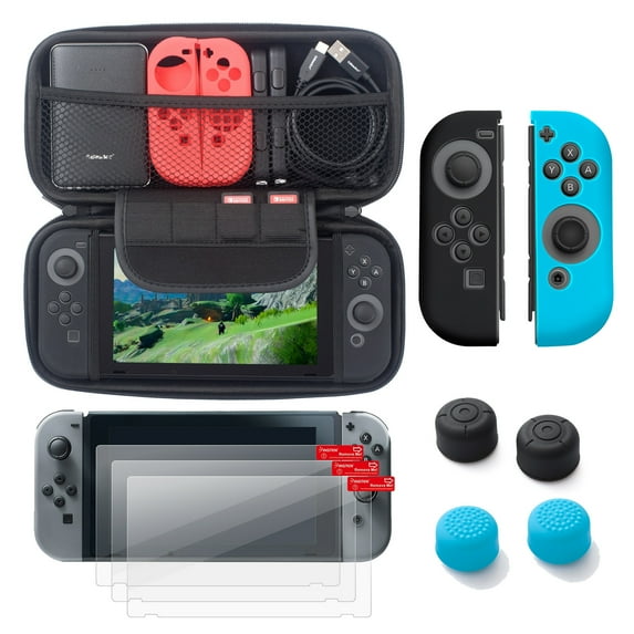 Mumba Dockable Case for Nintendo Switch - TPU Grip Protective Cover Case Compatible with Nintendo Switch Console and Joy-Con Controller(Black)