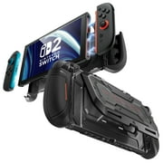 Mumba Dockable for Nintendo Switch 2 Case with Flip Stand, [Titan] Ergonomic Switch 2 Grip Protective Cover Holds 5 Game Cards & 2 TF Cards TPU Accessories and Quick-Release Joy-Con Design Black