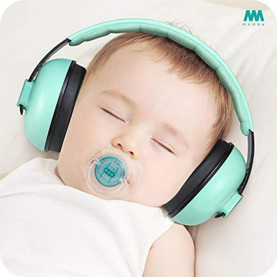 Mumba Noise Canceling Baby 3 to 24 Months Ear Protection Headphones, Size M, Aqua