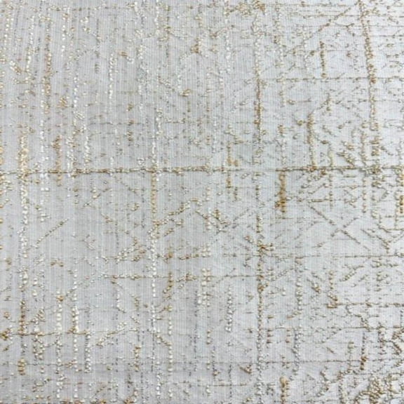 Mumbai Sparkling Jacquard Fabric with Glitzy Yarn, 118 Inch. in Width, | Home Decor, Ivory / Cut by the Yard