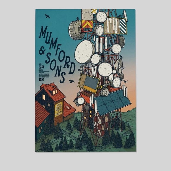 Mumford And Sons All Gig Posters, Mumford And Sons Forest Hills NY August 8-9 2025 Poster Size 24''x36'' - Gategoo