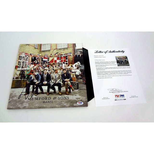 PreOwned Mumford And Sons Complete Band Signed Babel Vinyl Record