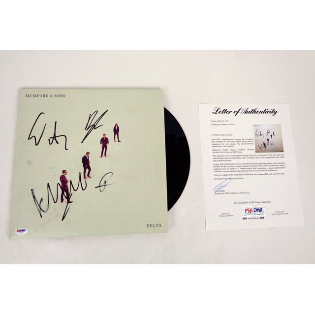 PreOwned Mumford And Sons Full Band Signed Autograph Delta Vinyl