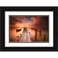 thumbnail image 1 of Mumford, Andy 32x23 Black Ornate Wood Framed with Double Matting Museum Art Print Titled - Red SunsetÂ at Carrasqueira, Alentejo, 1 of 4