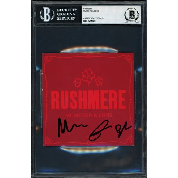 Mumford & Sons Autographed 4.75x4.75 'Rushmere' CD Insert Beckett BAS #18281689