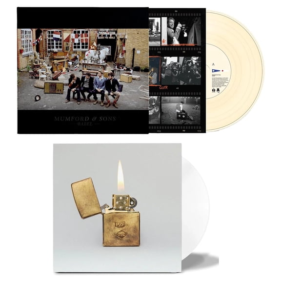 Mumford & Sons: Essential 2 Vinyl Record Album Collection - Babel and Prizefighter - Exclusive White & Cream Variants - Limited Pressing Records & LPs