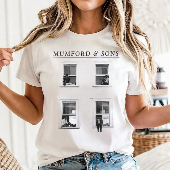 Mumford & Sons Fashion Tour 2025 White Window Photo Unisex, Sizes S-5XL, Tbun