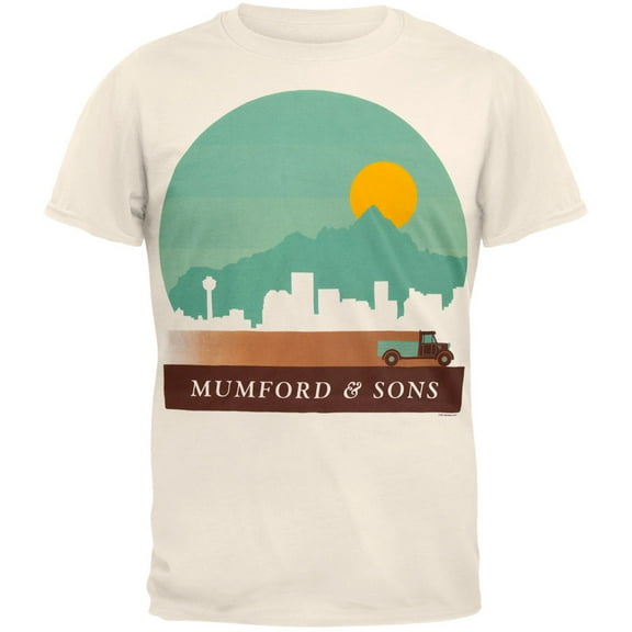 Mumford & Sons Men's Calgary Telluride 2013 Tour Soft Short Sleeve T Shirt