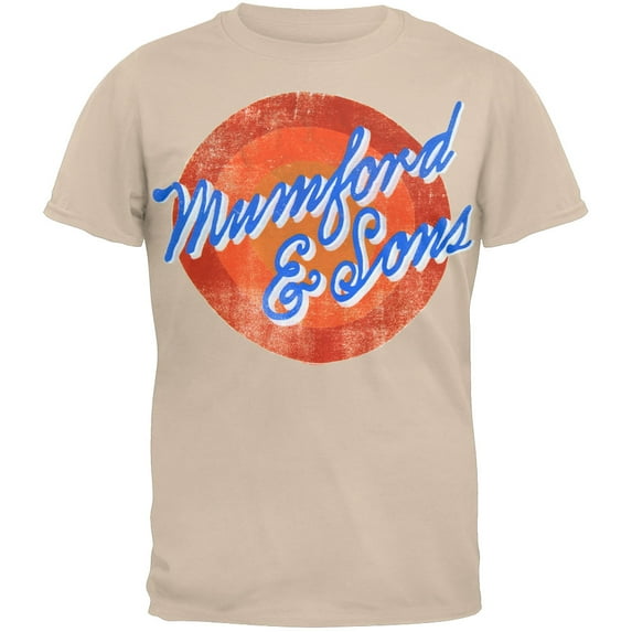 Mumford & Sons Men's Sun Script 2012 Tour Soft Short Sleeve T Shirt