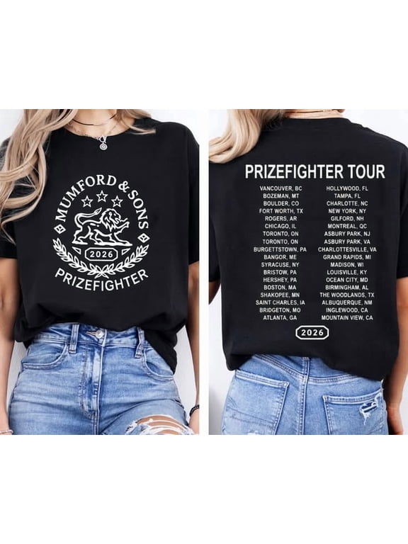 Mumford & Sons Prizefighter Tour 2026 T-shirt Sizes S-5XL