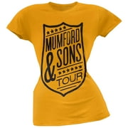 Mumford & Sons Women's Juniors Shield 2013 Tour Short Sleeve T Shirt