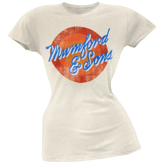 Mumford & Sons Women's Juniors Sun Script 2012 Tour Short Sleeve T Shirt