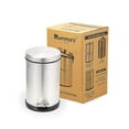 Mumma's LIFE Stainless Steel Plain Pedal Bin with Plastic Bucket And
