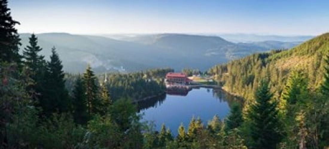 Mummelsee Lake Black Forest Baden-Wurttemberg Germany Canvas Art - Panoramic Images (27 x 12)
