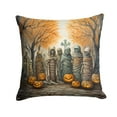 thumbnail image 1 of Mummies Spooky Halloween Fabric Decorative Pillow 14 in x 14 in, 1 of 2