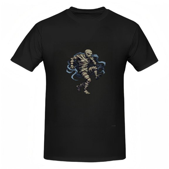 Signetis Unisex Mummy Bandaged Character & Women Graphic Tee, Black