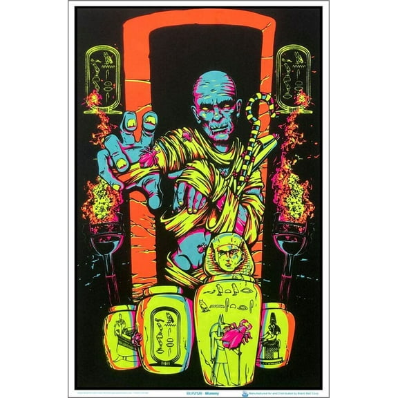 Mummy Blacklight Poster 23.5" x 35.5" - Laminated