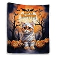thumbnail image 1 of Mummy British Shorthair Happy Halloween with Pumpkins Bats Spooky Fun Quilt Blanket Cat Lover Kitten Owner Gifts Cozy Comforter Throw Blanket - 00019, 1 of 5