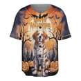thumbnail image 1 of Mummy Brittany Spaniel Happy Halloween with Pumpkins Bats Spooky Fun All Over Print 3D Baseball Shirt Brittany Dog Lover Gifts Idea Softball Sport - 00019, 1 of 6