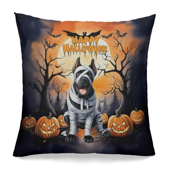 Mummy Cane Corso Happy Halloween with Pumpkins Bats Spooky Fun Pillowcase Double Sided Italian Mastiff Dog Lover Gifts Idea Pillow Case Covers - 00019