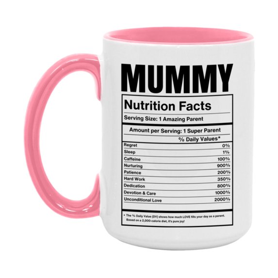 Mummy Coffee Mug, Nutrition Facts Mug For Mummy, Funny Gift For Mummy, 11Oz Or 15Oz Cup