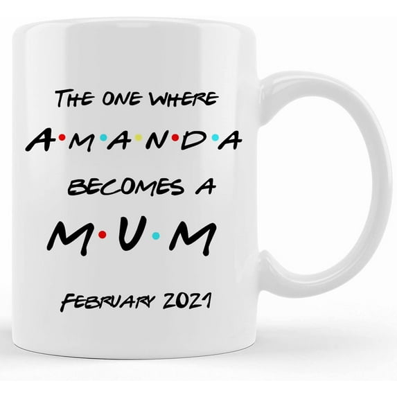 Mummy Daddy Mug Set, The One Where, New Mum, First Mothers Day Gift, New Dad, Lgbt Couples,pregnancy Announcement, Friends Inspired, Ceramic Novelty Coffee Mug, Tea Cup, Gift Present For