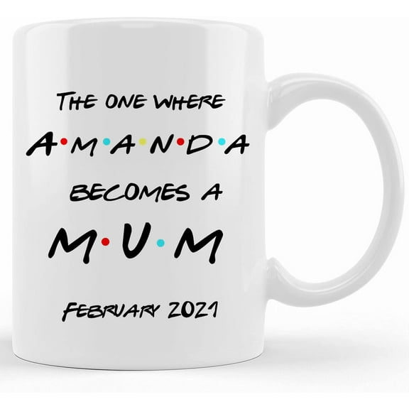 Mummy Daddy Mug Set, The One Where, New Mum, First Mothers Day Gift, New Dad, Lgbt Couples,pregnancy Announcement, Friends Inspired, Ceramic Novelty Coffee Mug, Tea Cup, Gift Present For