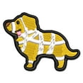 thumbnail image 1 of Mummy Dog Halloween Golden Retriever Applique Multi-Color Embroidered Iron-On Patch - 3.5 Inch Large, 1 of 5