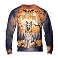 thumbnail image 1 of Mummy German Shepherd Happy Halloween with Pumpkins Bats Spooky Fun All Over Print 3D Sweatshirt Unisex Merch Alsatian Dog Lover Gifts - 00019, 1 of 6