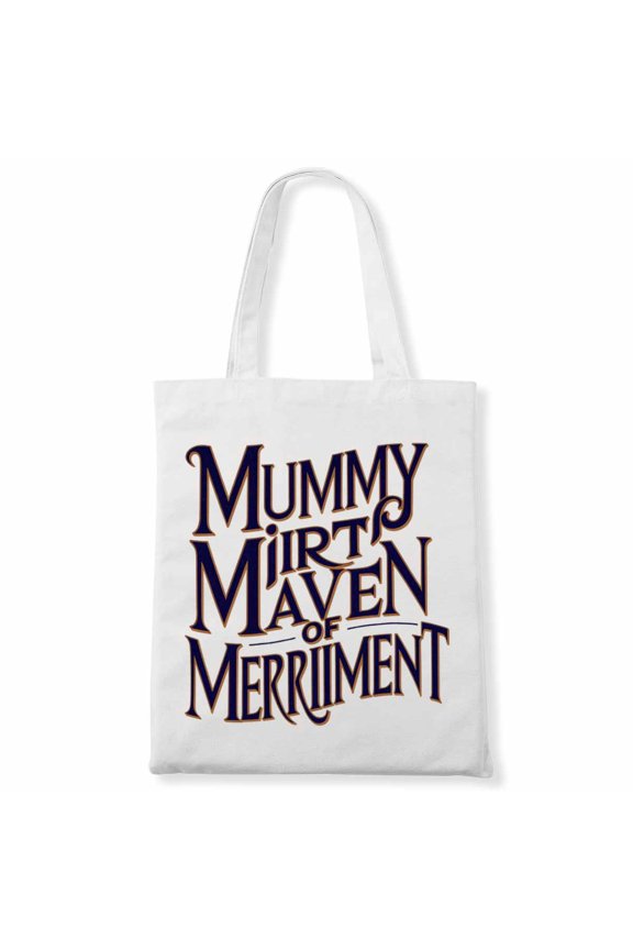Mummy Mirth Maven of Merriment Funny Magic Halloween Pumpkin Thanksgiving Canvas Bag 2Pcs