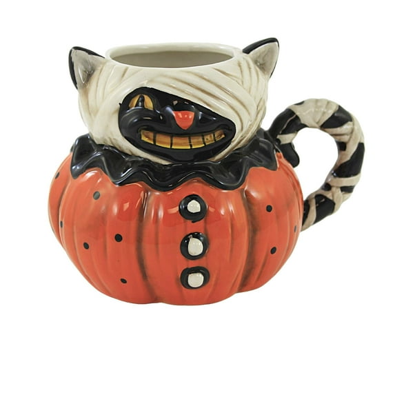 Mummy Mug - 1 Mug 4.25 Inch, Ceramic - Halloween Spooky Drink R0084 Cat