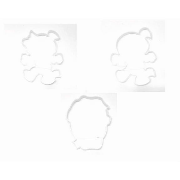 Mummy Mummies Outlines Face Baby Girl And Boy Wrapped Cookie Cutter Usa Pr1383