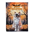 thumbnail image 1 of Mummy Ragdoll Happy Halloween with Pumpkins Bats Spooky Fun Cozy Fleece Blanket Cat Lover Kitten Owner Gifts Idea Warm Soft Throw Blanket - 00019, 1 of 5