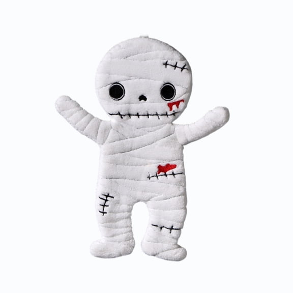 Mummy Shaped Hanging Hand Towel Thick Corals Fleece Water Absorbing Cartoons Decor Cloth For Kitchen Bathroom Halloween Holiday Indoor Wall Hanging Cleaning Rag