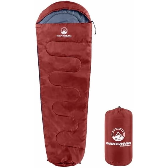 Mummy Sleeping Bag - Adult Cold Weather Rated to 25°F Waterproof with Drawstring Hood Camping Equipment by Outdoors