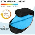 thumbnail image 1 of Mummy Sleeping Bag Cold Weather Camping 32F 3-4 Seasons Adults Non-Snag Zipper Adjustable Hood Backpacking Hiking Blue, 1 of 7
