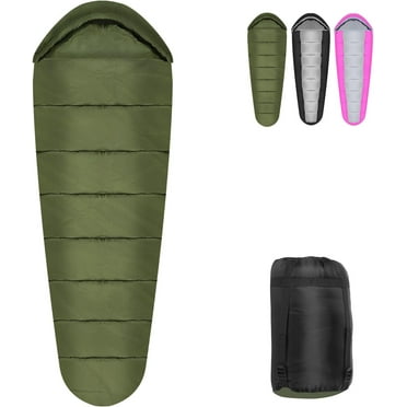 Mummy Sleeping Bag, Sleeping Bags for Adults Cold Weather, 3 Season Camping Hiking Backpacking Sleeping Bags, Compact 0 Degree Sleeping Bag, Lightweight Waterproof, with Compression Bags