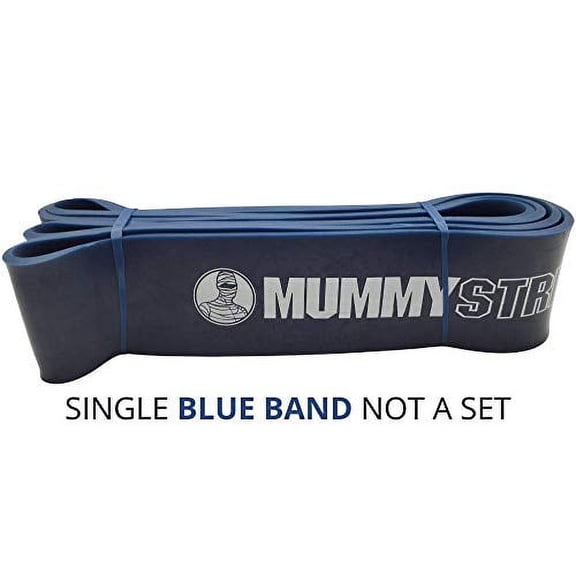 MummyStrength Resistance Bands for Men and Women. The Best Stretch Band for Pull Up Exercise and Powerlifting. Works with Any Pull Up Bar or Station. Single Band. Workout Guide Included