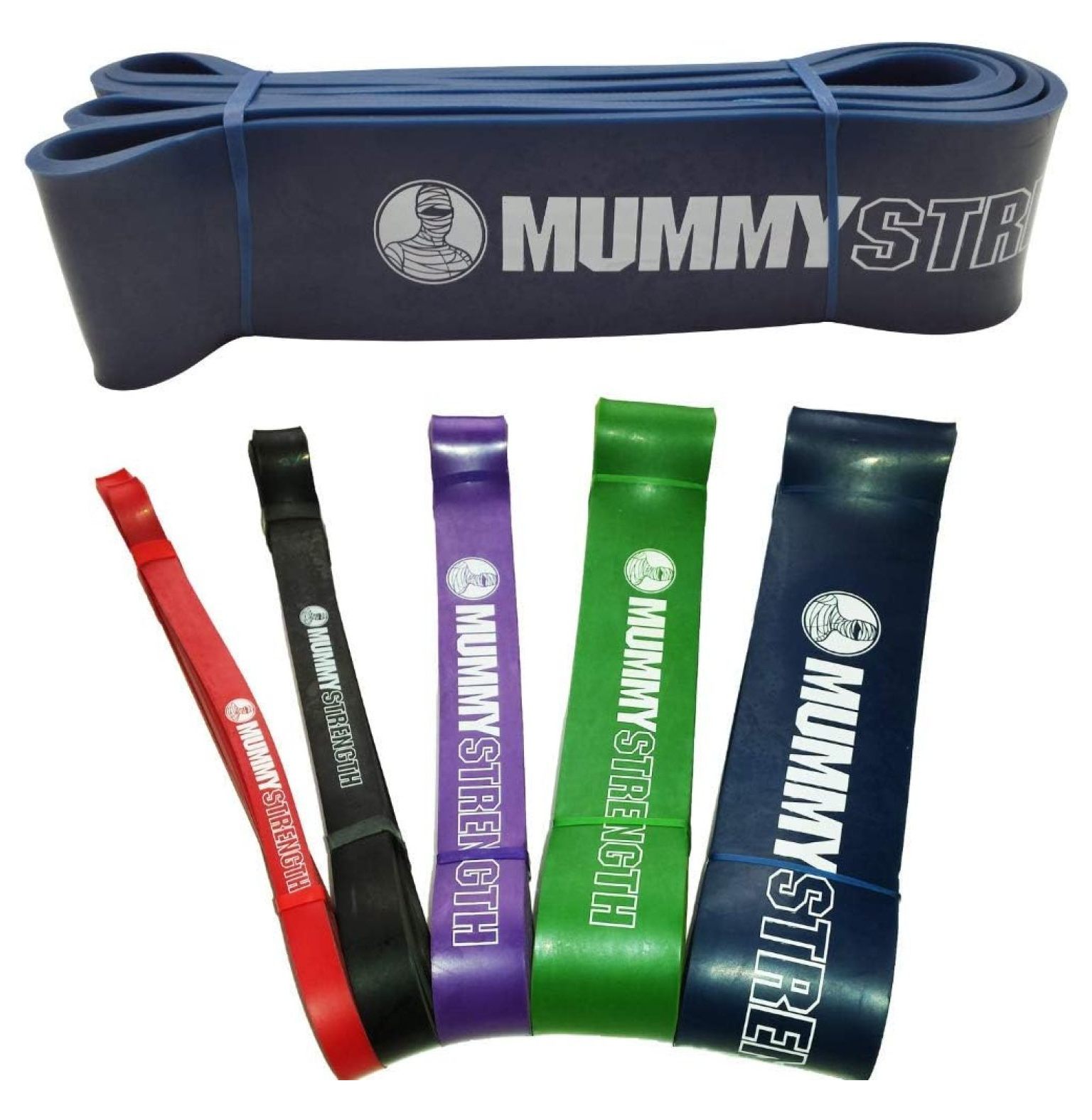 MummyStrength Resistance Bands For Pull Ups & Workouts - Purple Exercise Band With Guide - View #5