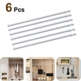 thumbnail image 1 of Mumo 6 Pcs Spring Tension Curtain Rod,Multifunctional Adjustable Rods for Kitchen Bathroom Wardrobe Closet,No Drilling,White,20-35", 1 of 5