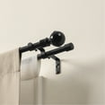 thumbnail image 1 of Mumo Matte Black 5/8" and 5/8" Adjustable Curtain Rod Set, 16-78", 1 of 5